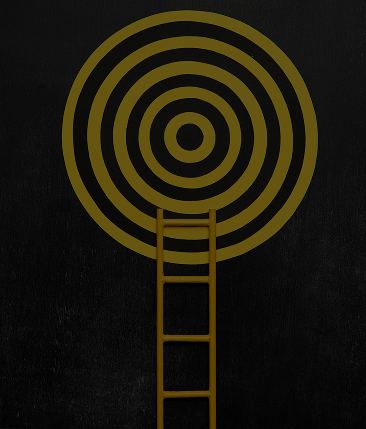 Results-focused target illustration